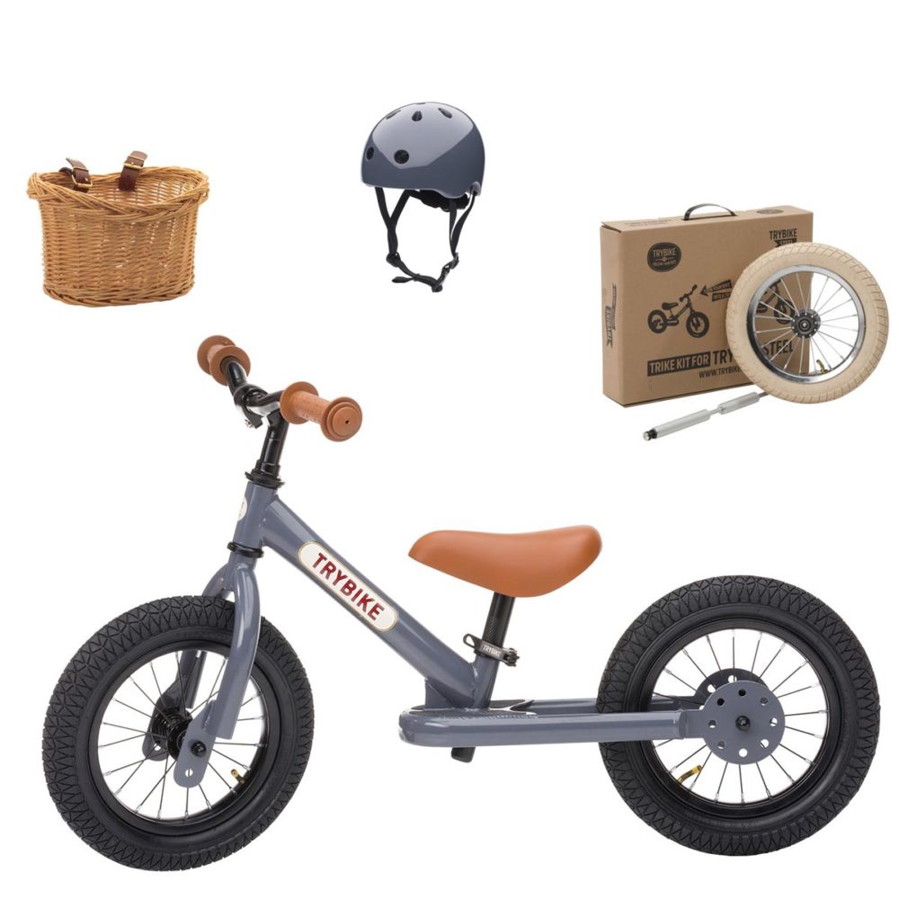 Casque enfant Trybike taille S/M Motif Bois
